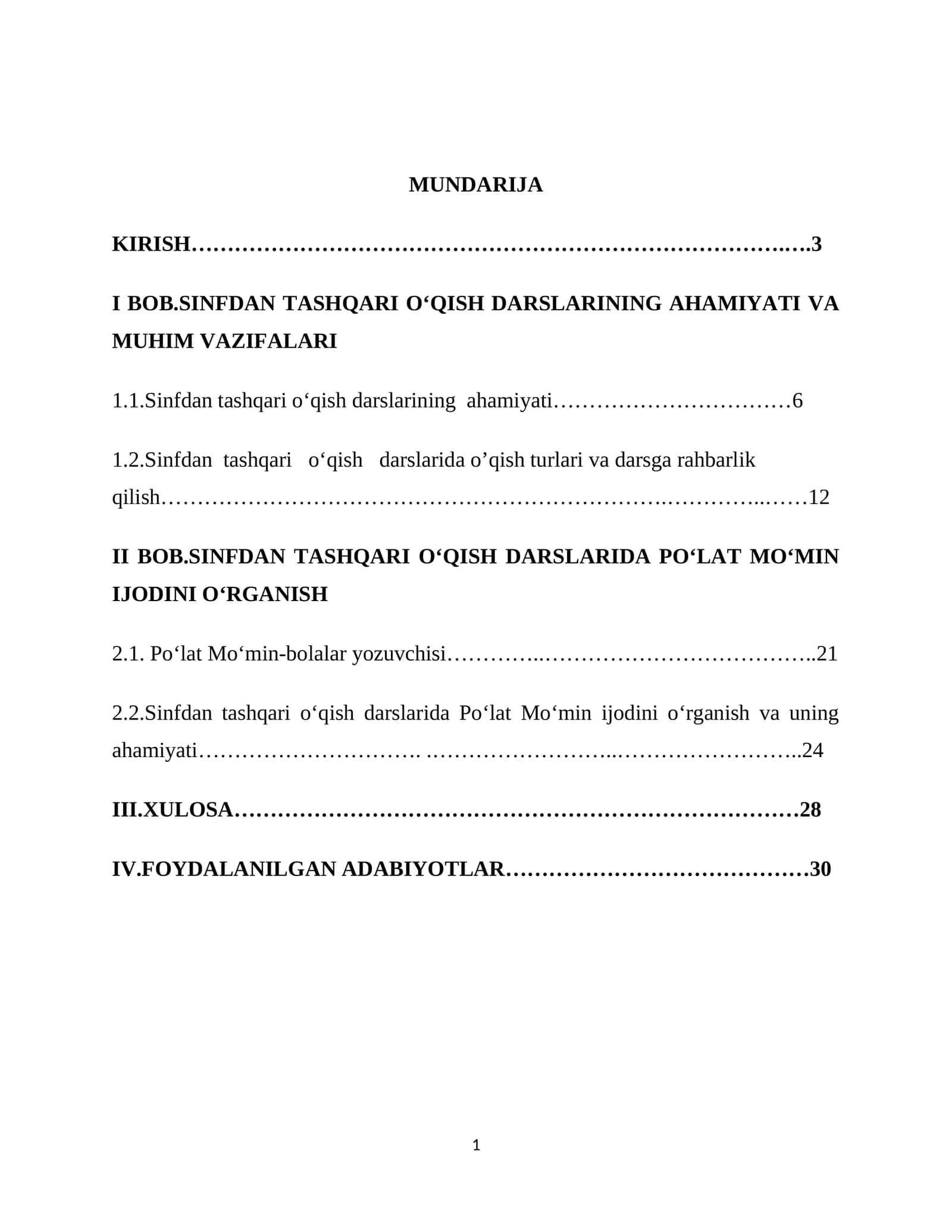 SINFDAN TASHQARI O‘QISH DARSLARIDA PO‘LAT MO‘MIN IJODINI O‘RGANISH 1