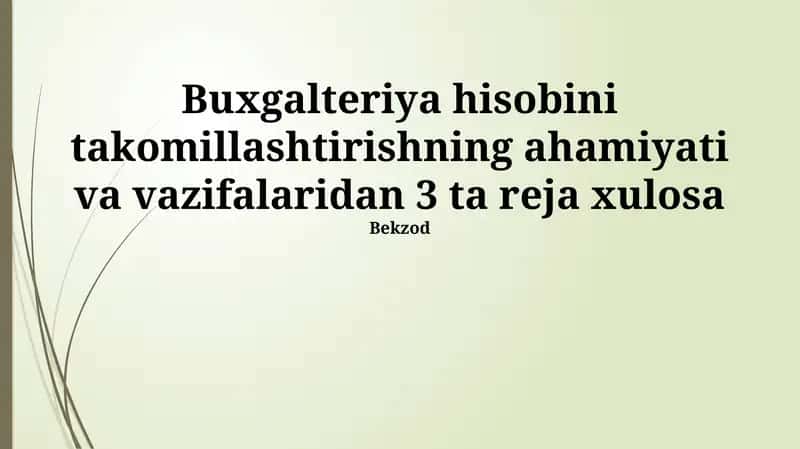 Moliyaviy hisobotlar 1