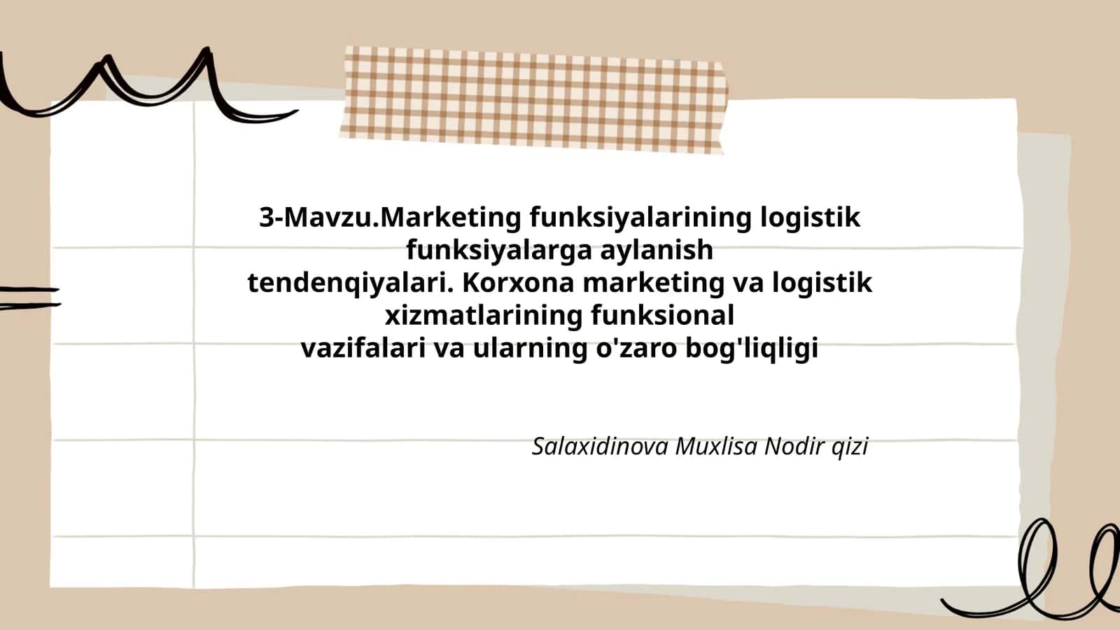 Marketing funksiyalarining logistik funksiyalarga aylanish tendenqiyalari 1