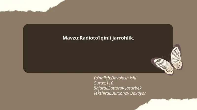 Radioto‘lqinli jarrohlikning tarixi 1