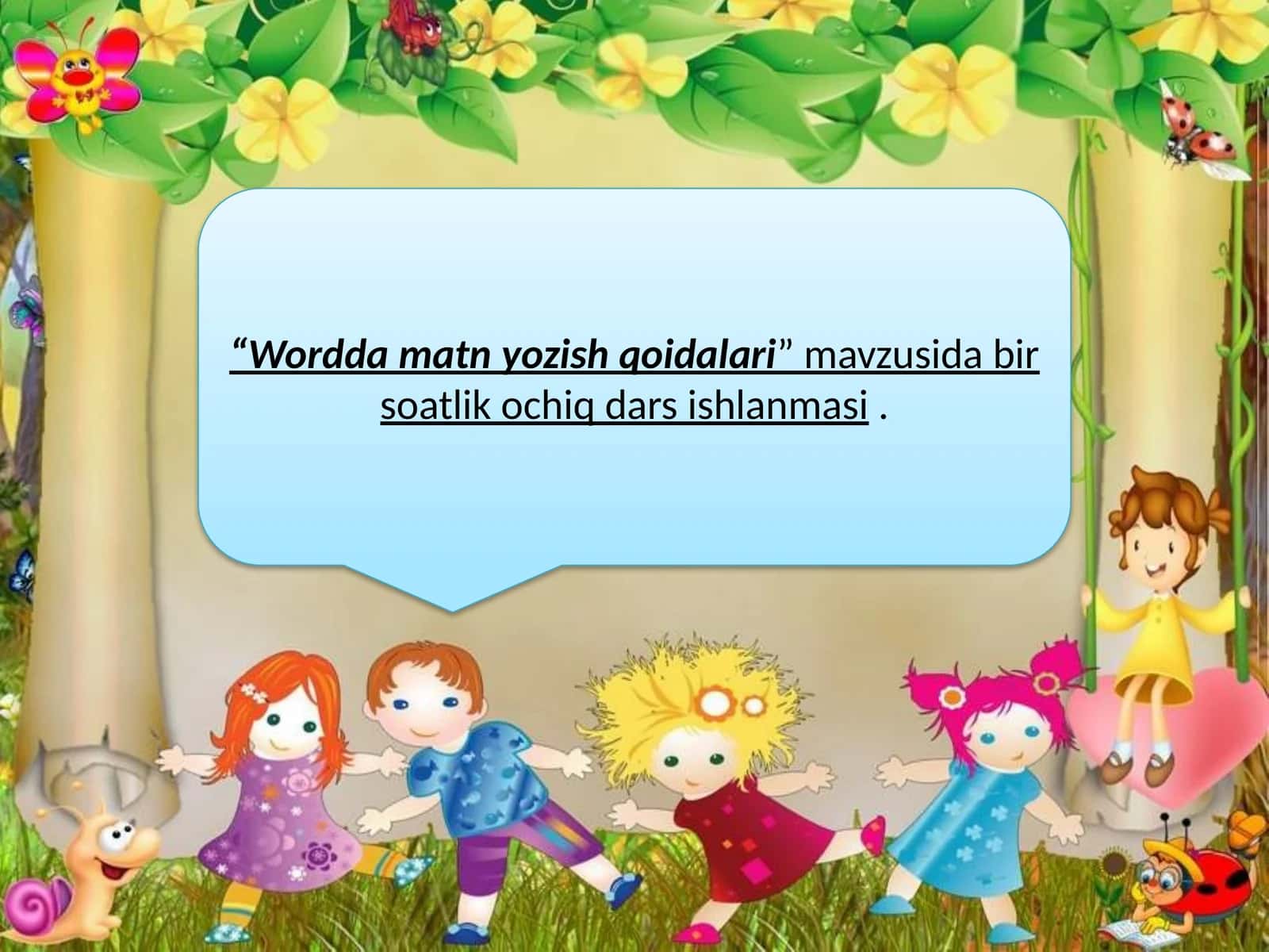 Word daramatni yozish qoidalari 1