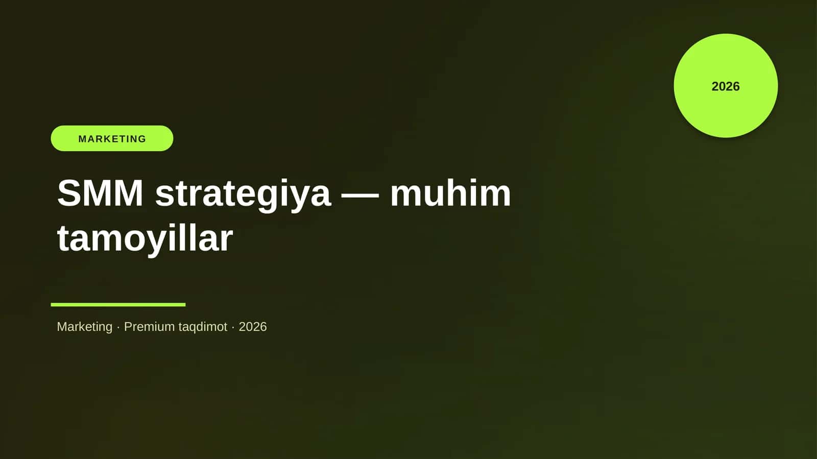 SMM strategiya — muhim tamoyillar 1