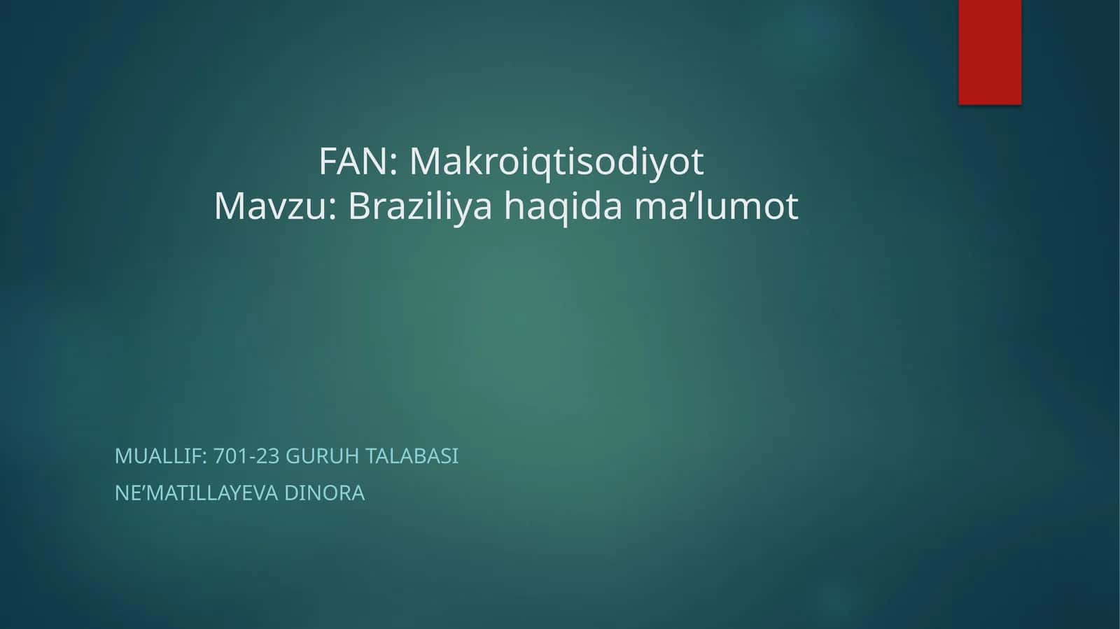 Braziliya haqida ma’lumot 1
