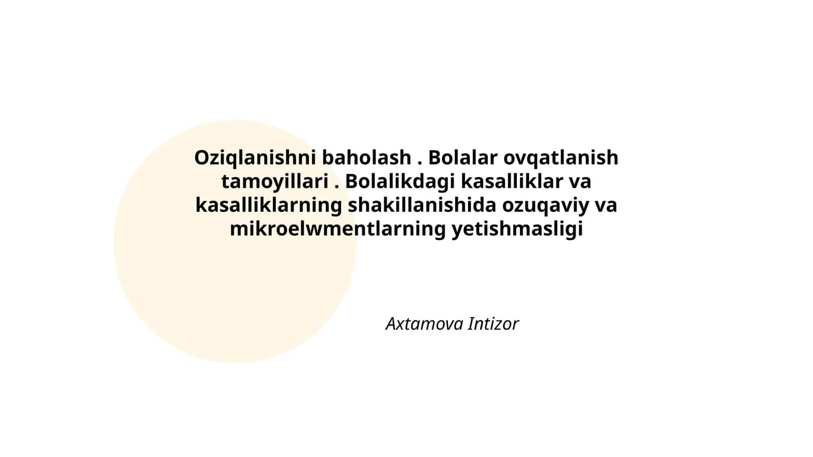 Bolalarda oziqlanish 1