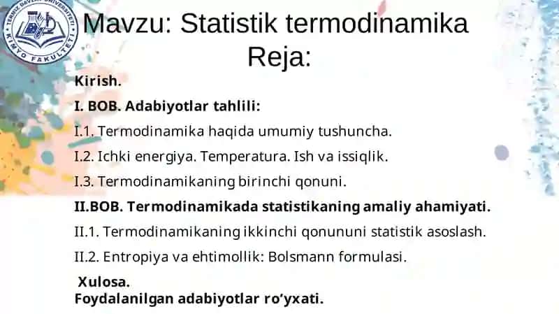 Statistik termodinamika