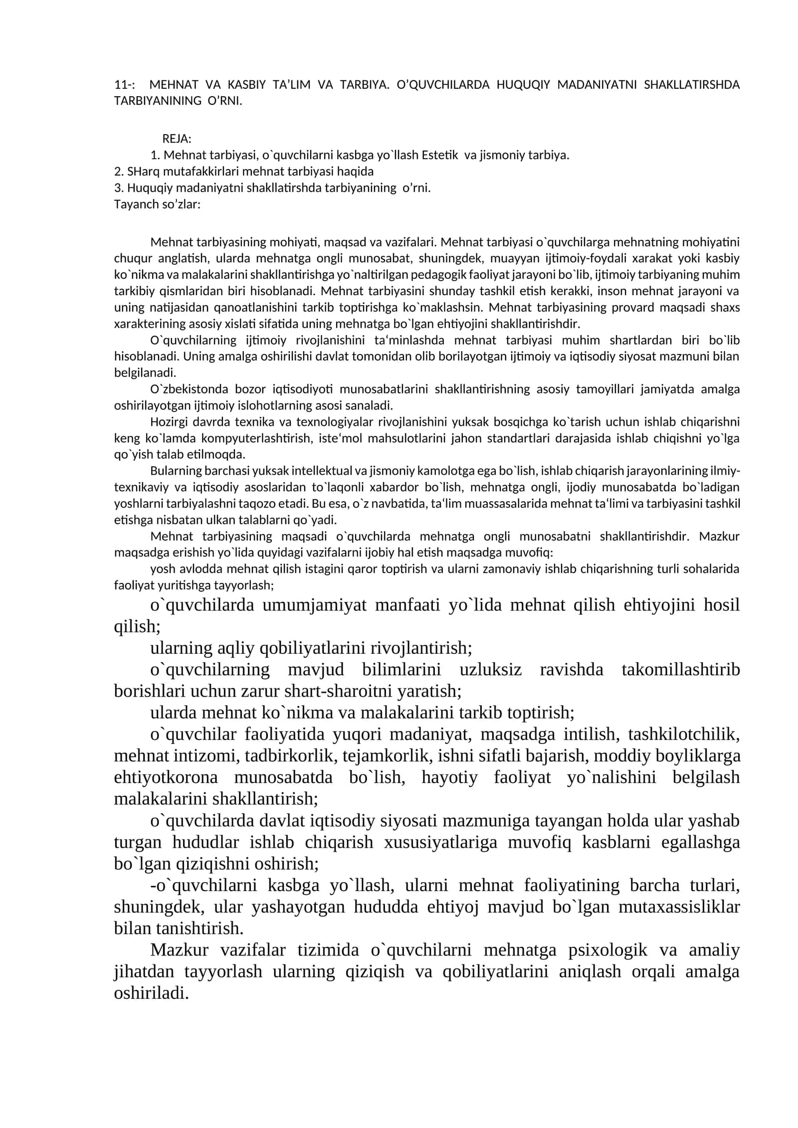 Mehnat va Kasbiy Ta’lim va Tarbiya 1