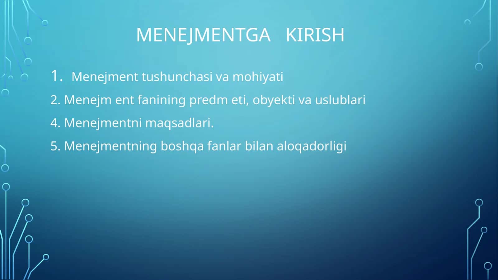 MENEJMENTga kirish 1