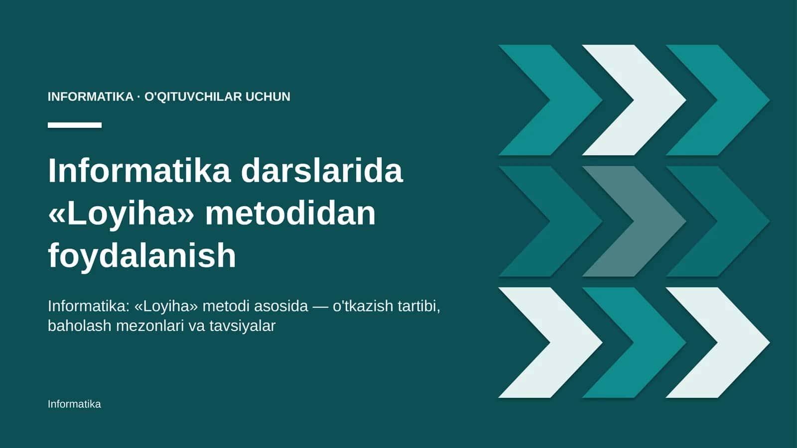 informatika darslarida loyiha metodidan foydalanish 9581 1