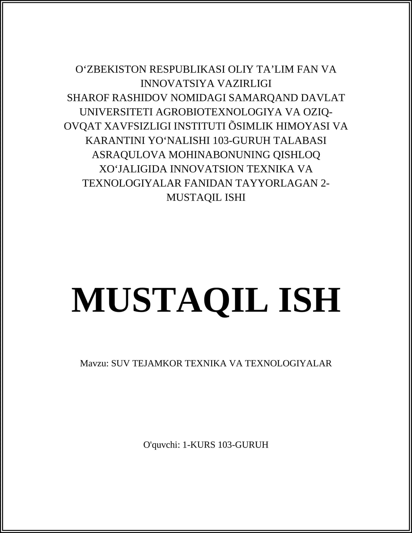 Tomchilatib va mikrosprinkler sug'orish texnologiyalari 1