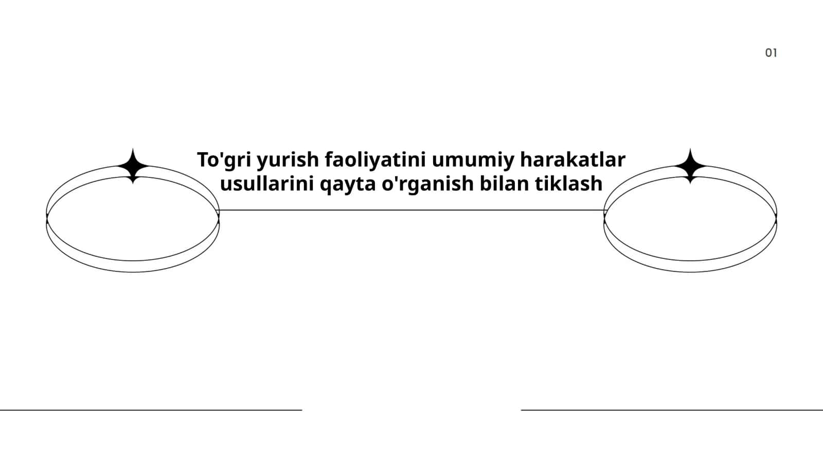 To'gri yurish faoliyatini umumiy harakatlar usullarini qayta o'rganish bilan tiklash 1
