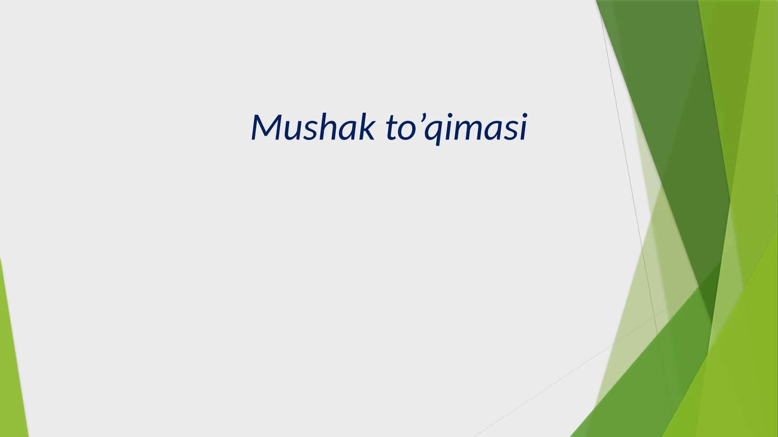 Mushak to’qimasi 1