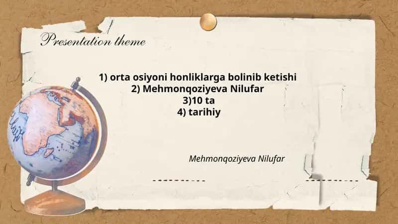 Mehmonqoziyeva Nilufar 1