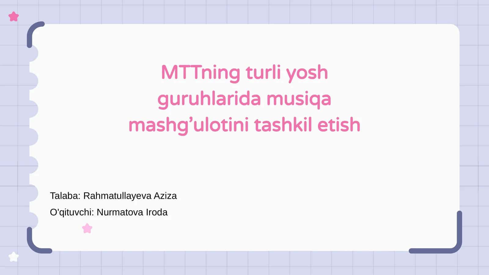 Musiqa Mashg'ulotlari 1