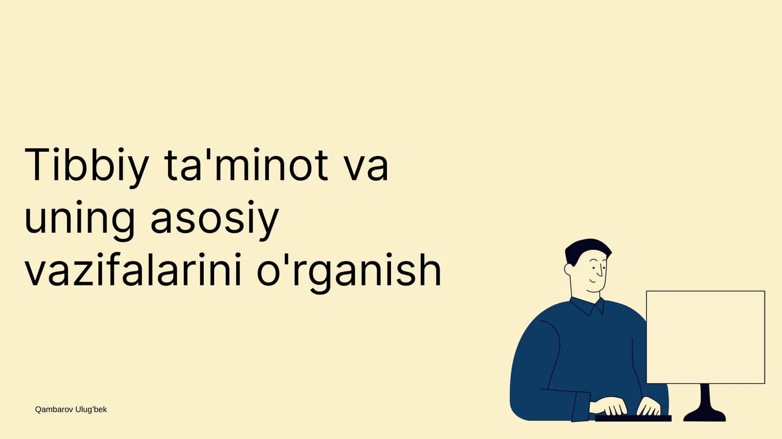Tibbiy ta'minot va uning asosiy vazifalarini o'rganish 1