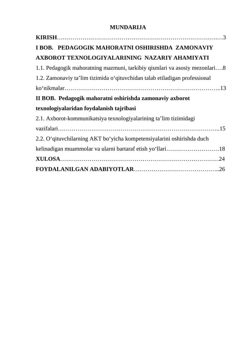 Pedagogik mahoratni oshirishda zamonaviy axborot texnologiyalarinining ahamiyati 1