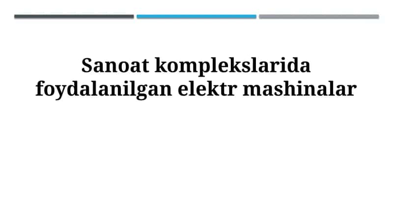 Elektr mashinalar 1