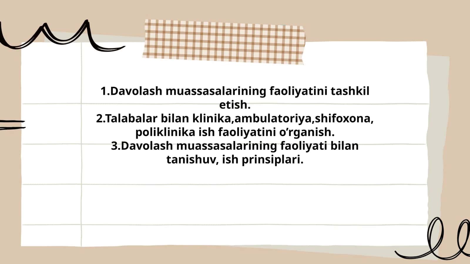 Davolash muassasalarining faoliyatini tashkil etish 1