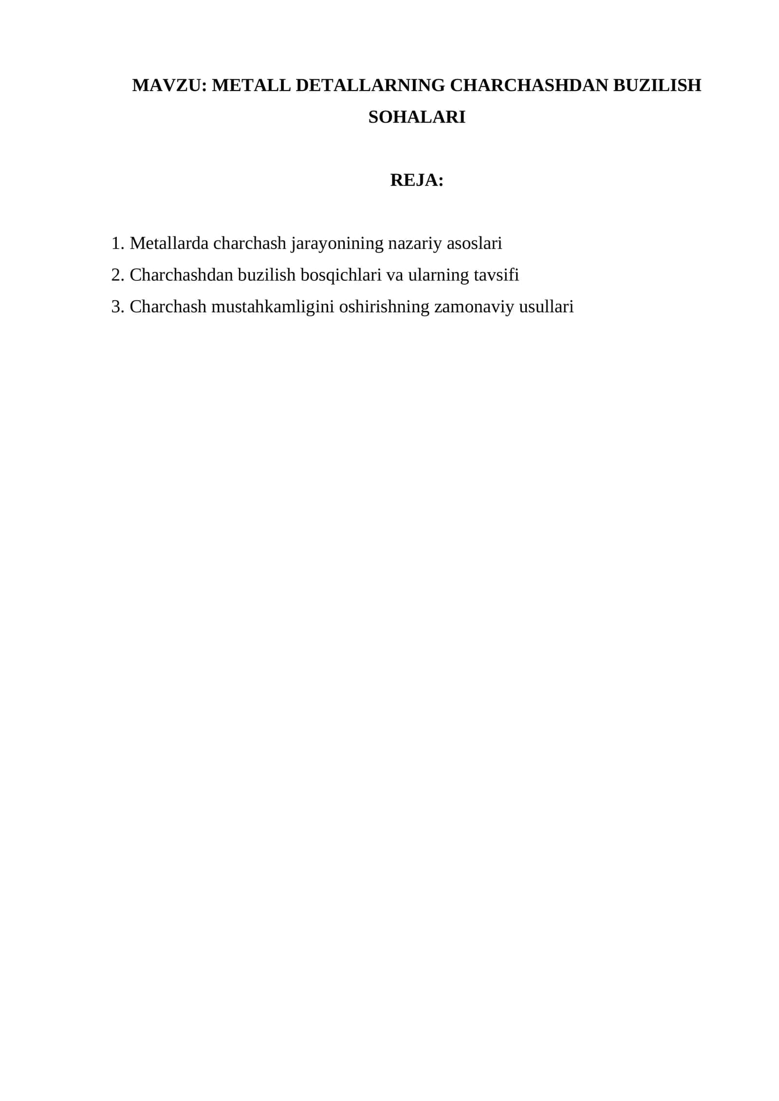 METALL DETALLARNING CHARCHASHDAN BUZILISH SOHALARI 1