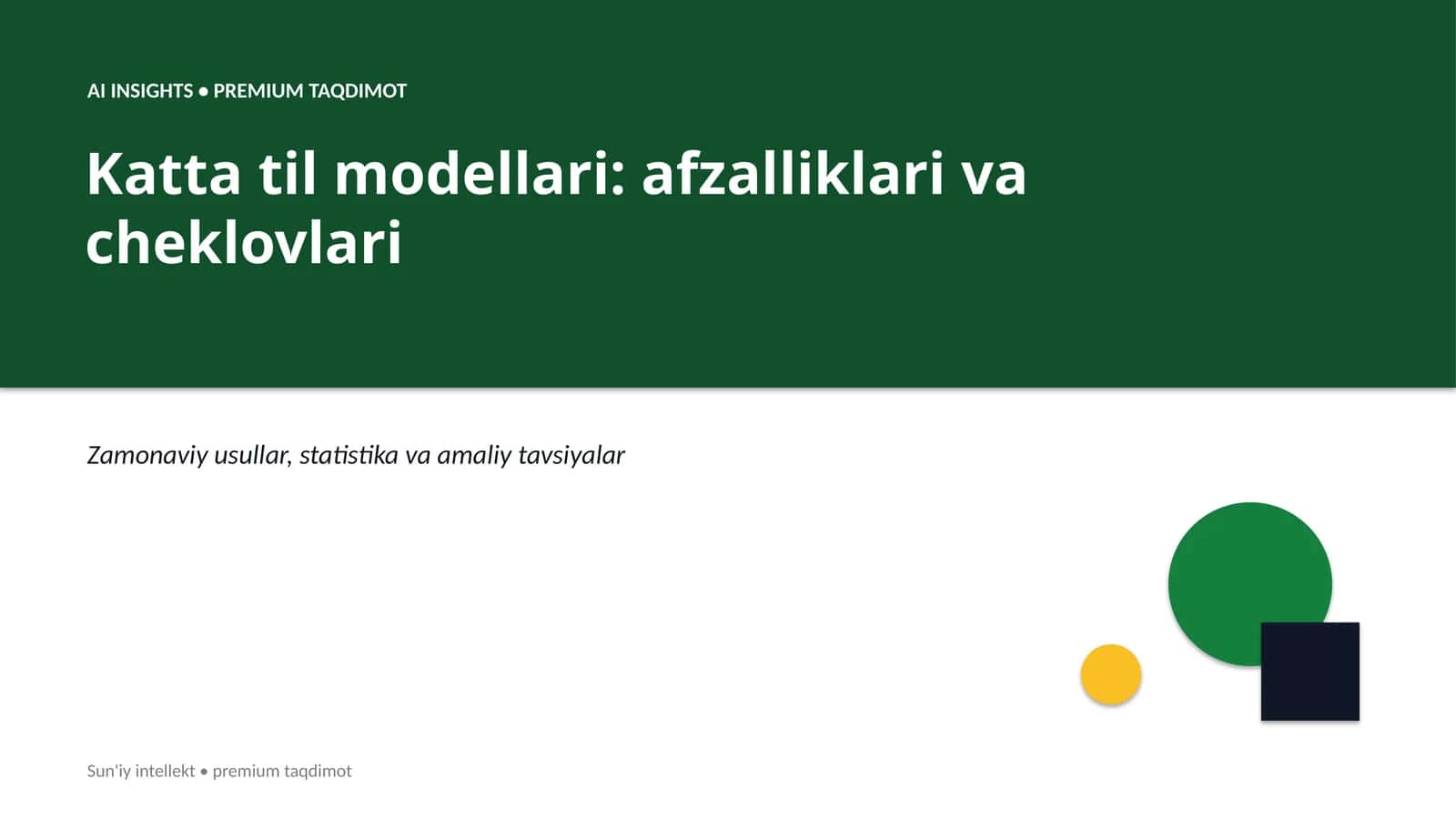 AI INSIGHTS • PREMIUM TAQDIMOT 1