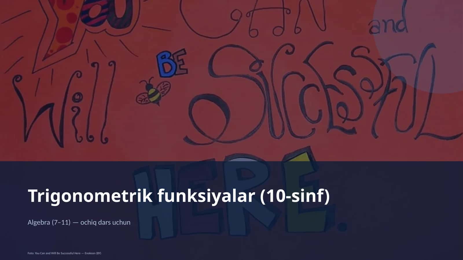 Trigonometrik funksiyalar (10-sinf) 1