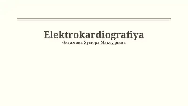 Elektrokardiografiya 1