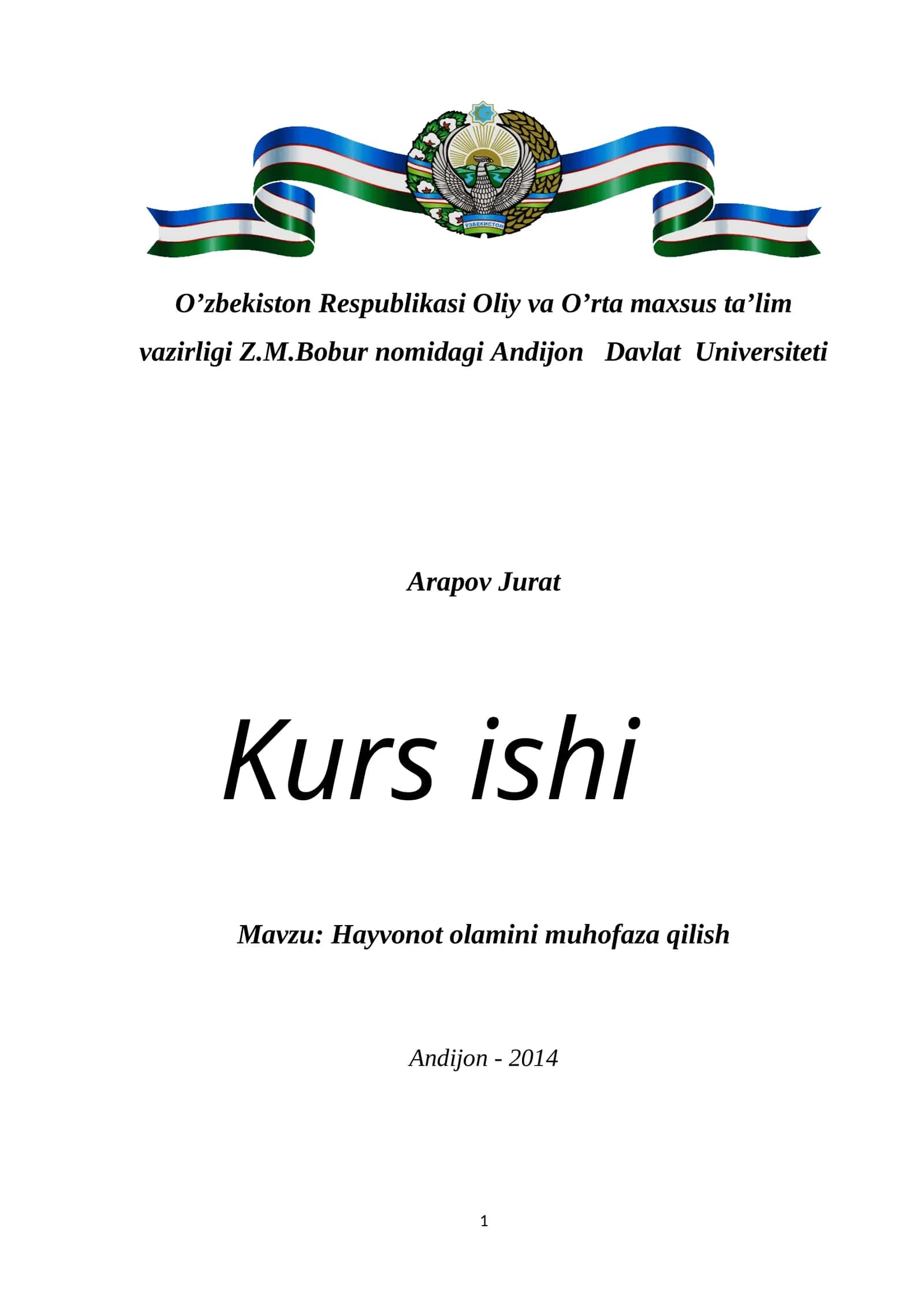 Arapov Jurat Kurs ishi 1