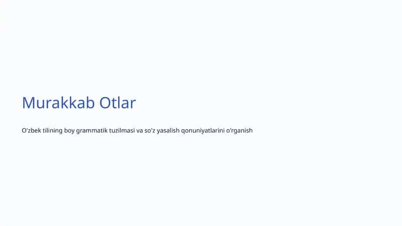 Murakkab Otlar 1