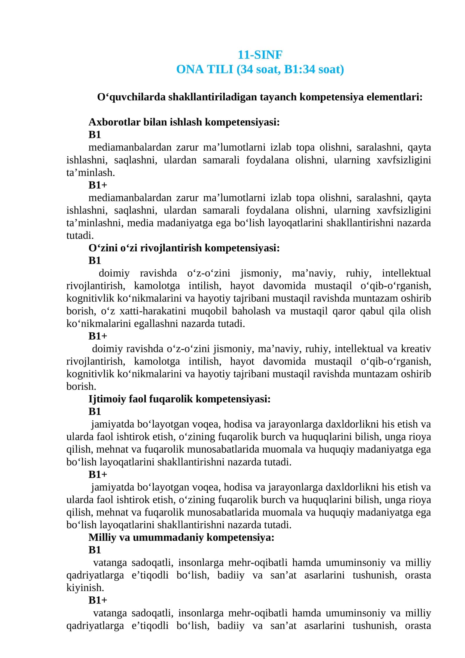 ONA TILI (34 soat, B1:34 soat) 1