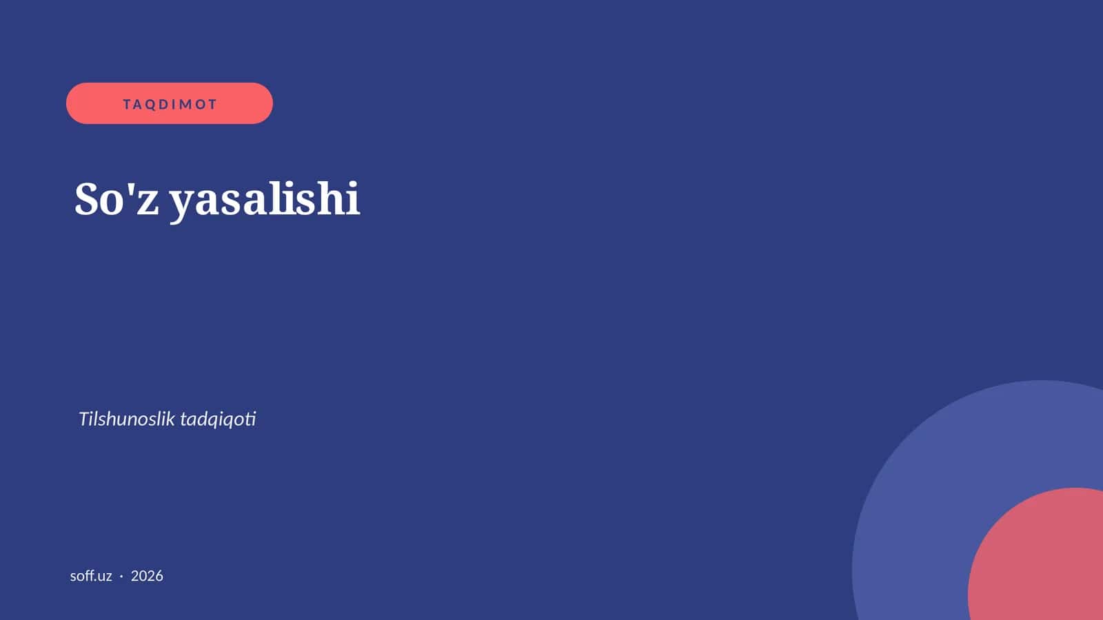 So'z yasalishi 1