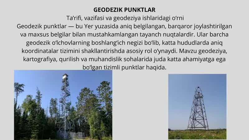 GEODEZIK PUNKTLAR 1