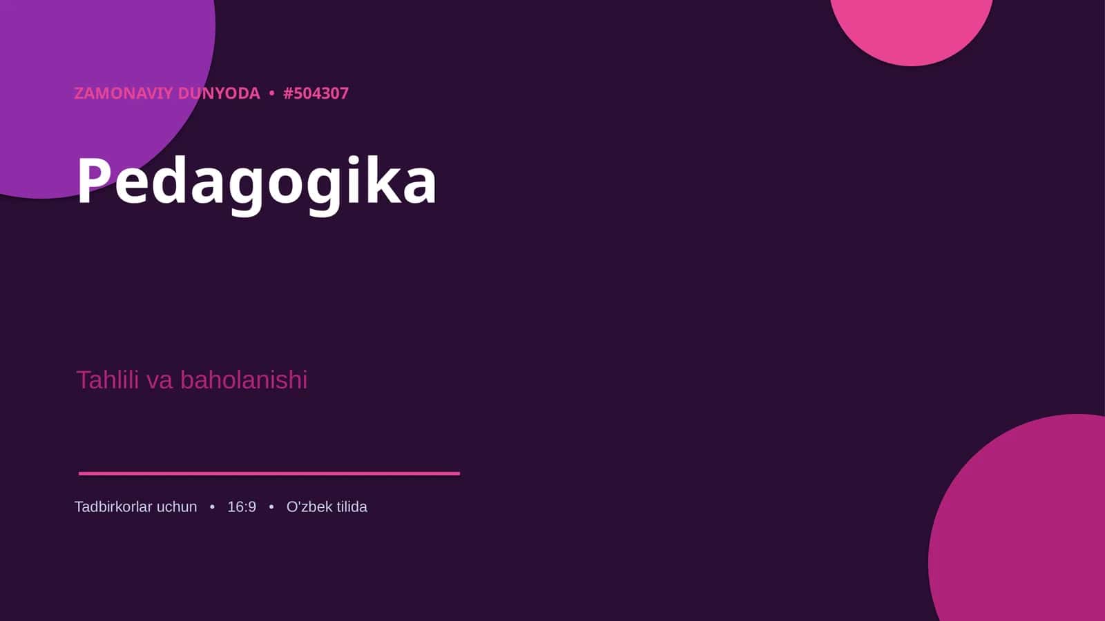 Pedagogika 1