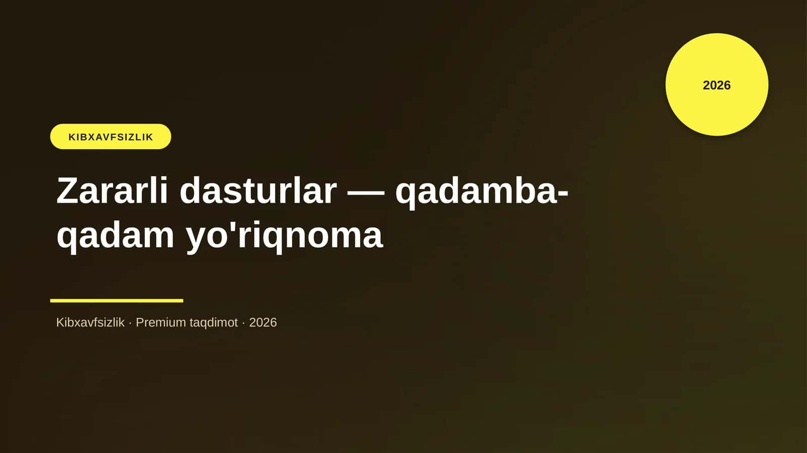 Zararli dasturlar — qadamba-qadam yo'riqnoma 1
