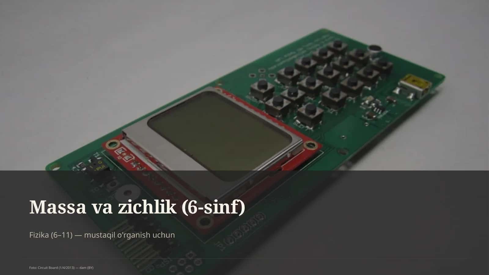 Massa va zichlik (6-sinf) 1