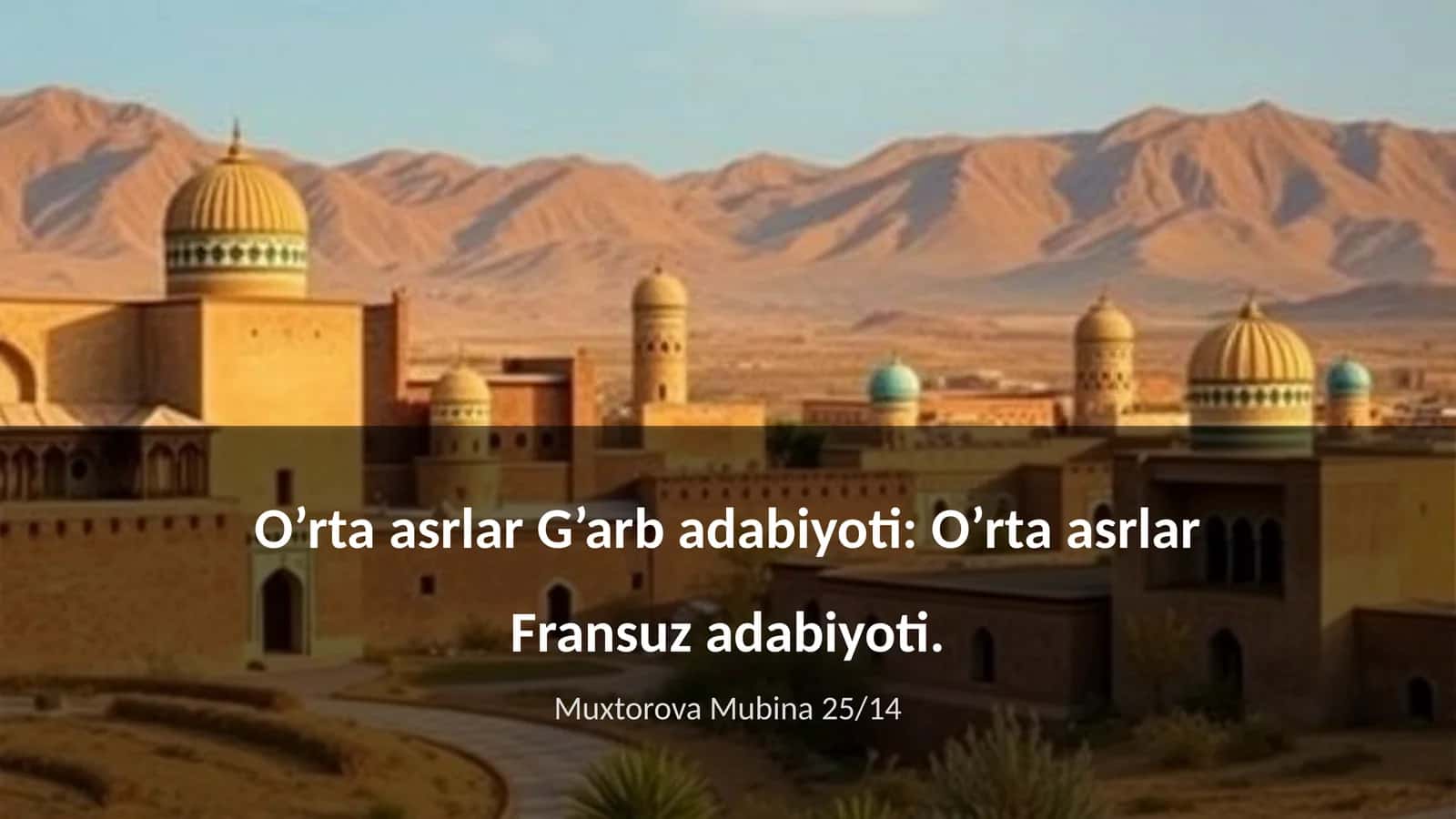 O’rta asrlar Fransuz adabiyoti 1
