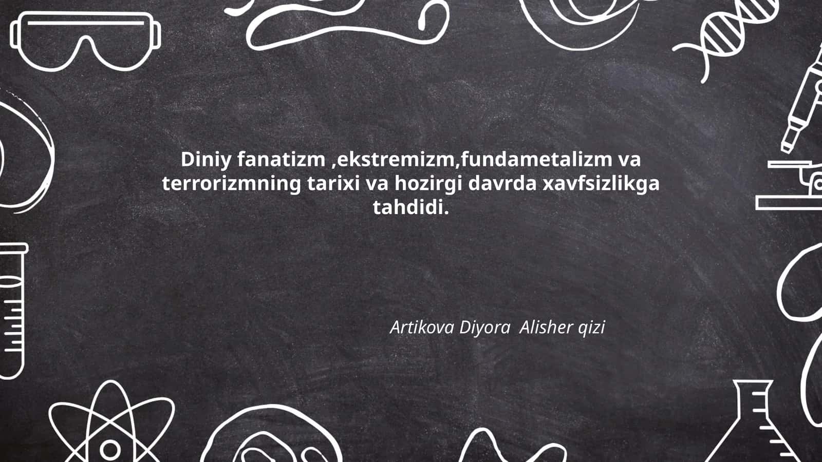 Diniy fanatizm, ekstremizm, fundametalizm va terrorizm 1