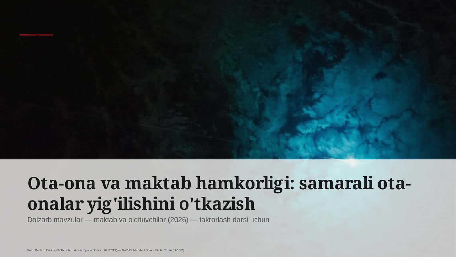 Ota-ona va maktab hamkorligi: samarali ota-onalar yig'ilishini o'tkazish 1