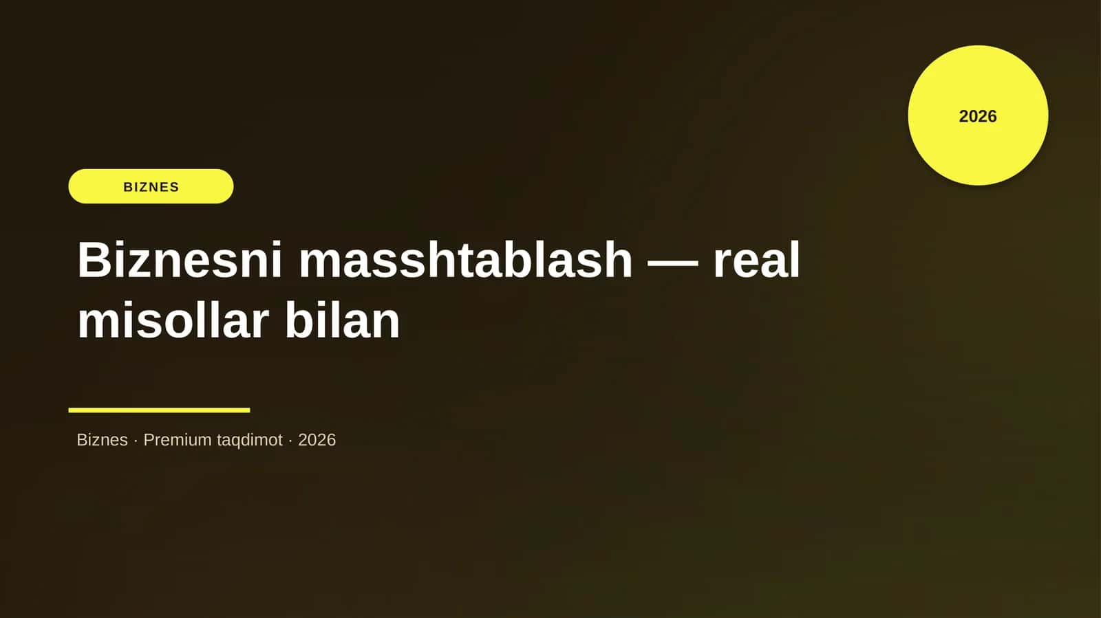 Biznesni masshtablash — real misollar bilan 1