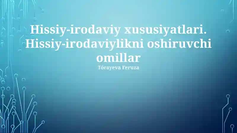 Hissiy-irodaviylik 1