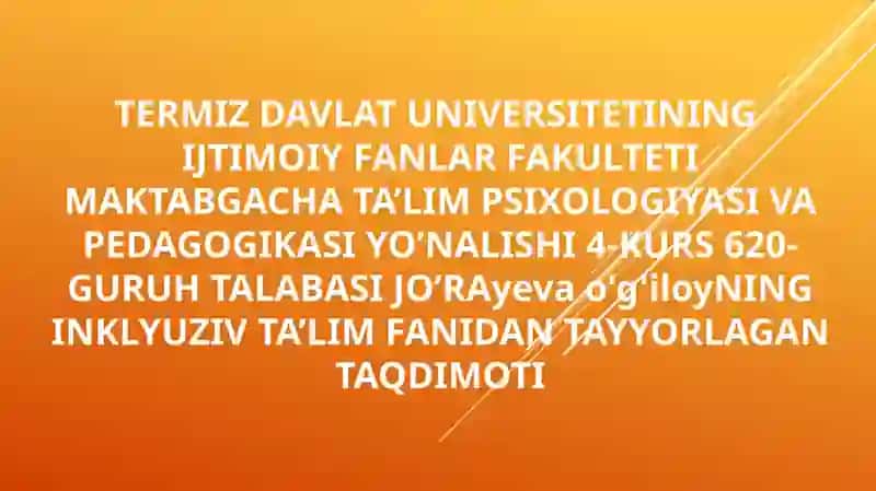 Ta'lim Psixologiyasi va Pedagogikasi
