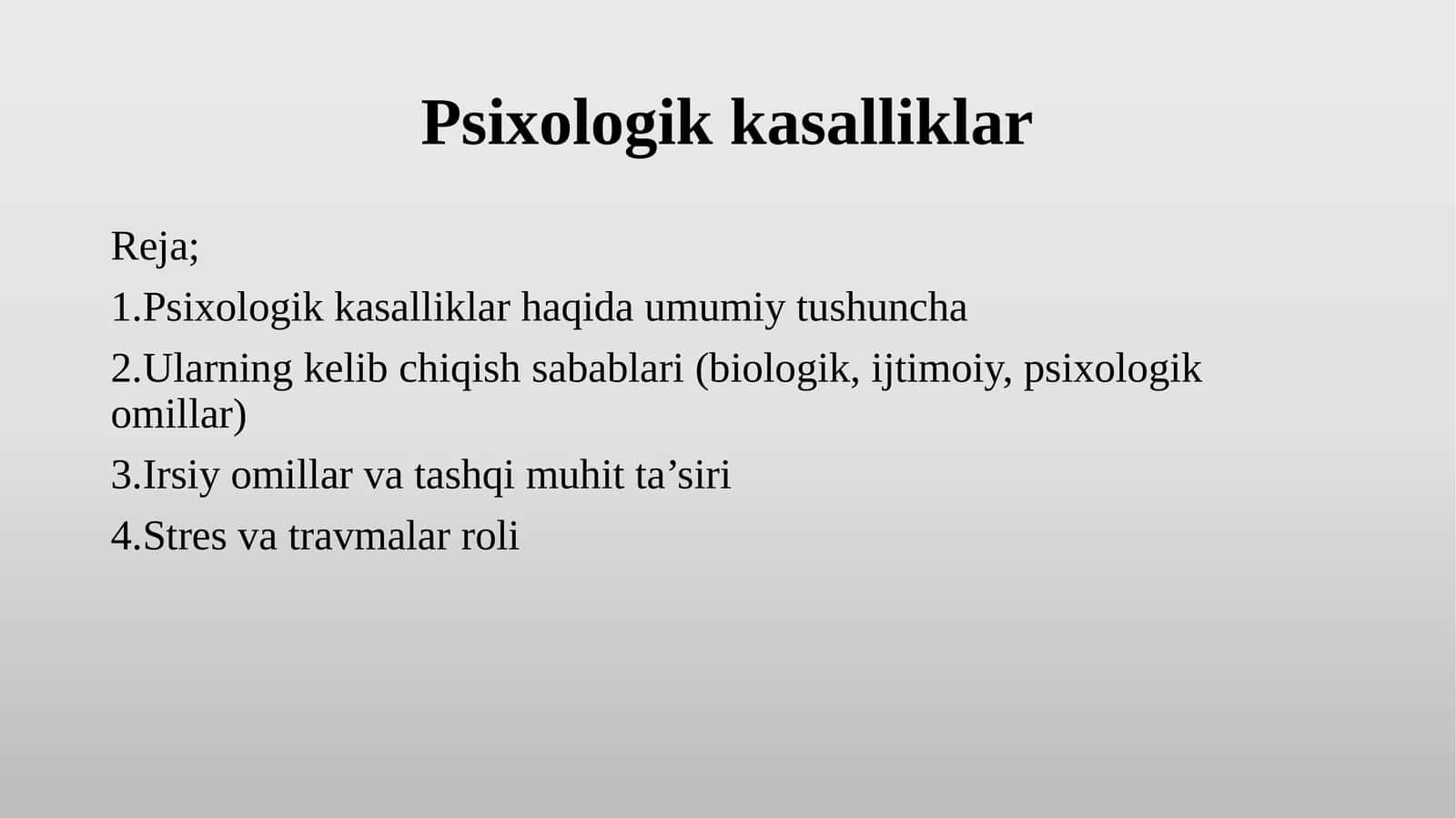 Psixologik kasalliklar 1
