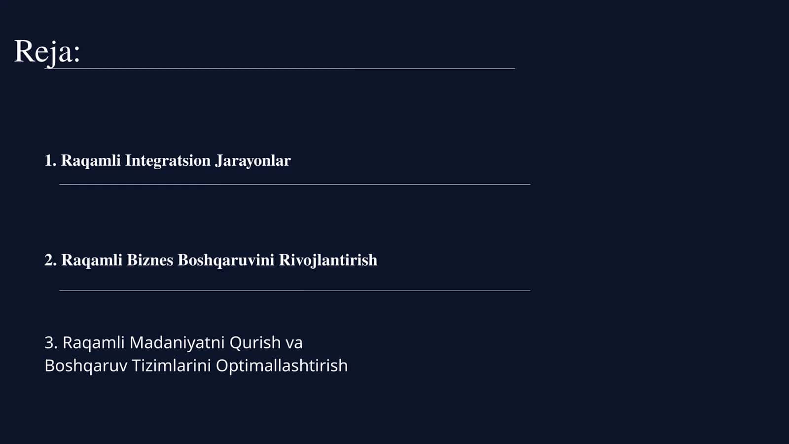 Raqamli Biznes Boshqaruvini Rivojlantirish 1