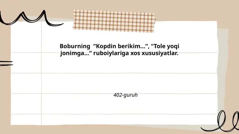 Bo'urning poetik uslubi 1