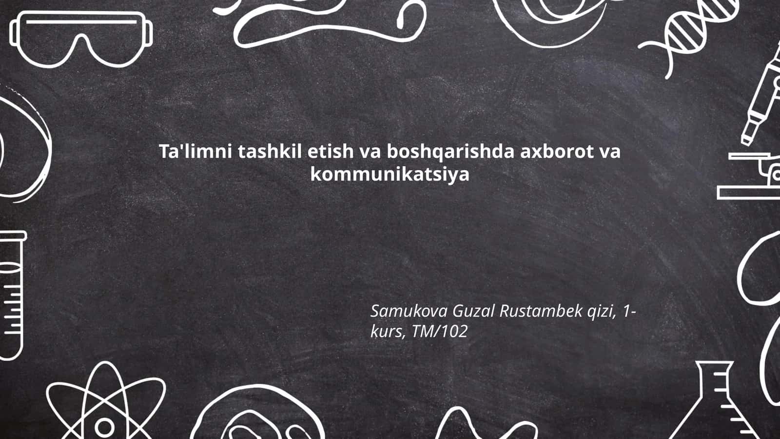 Ax borot texnologiyalari va ta'lim jarayonlari 1