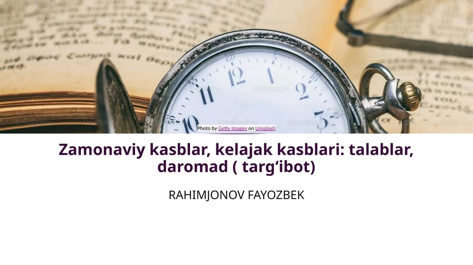 Zamonaviy kasblar, kelajak kasblari: talablar, daromad ( targʻibot) 1