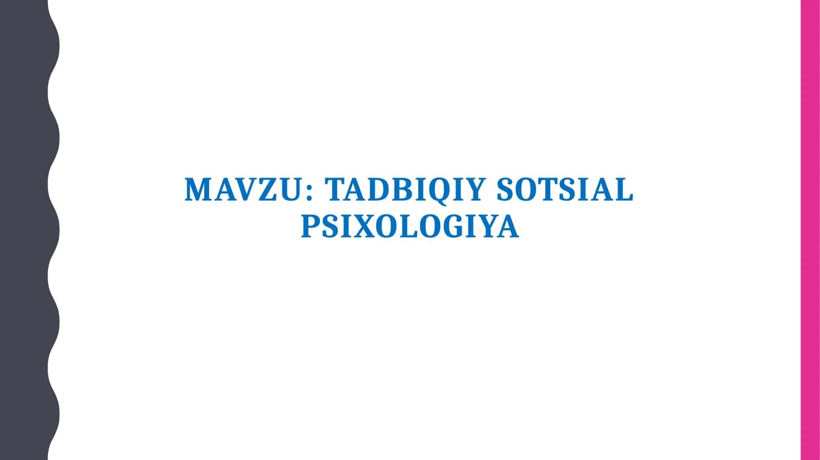 Tadbiqiy sotsial psixologiya 1