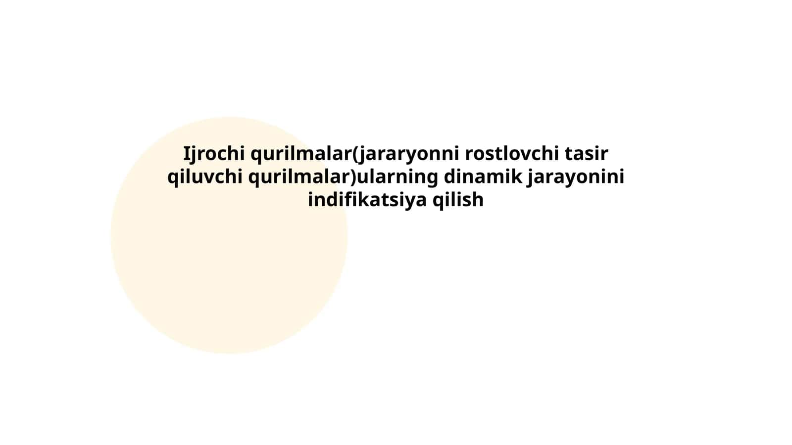 Texnologik jarayonlarni avtamatlashtirish fanidan Mustaqil ish 1