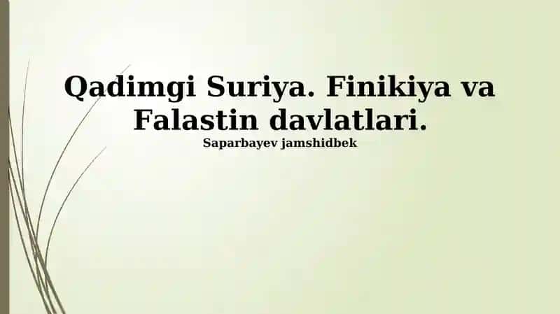 Qadimgi Suriya