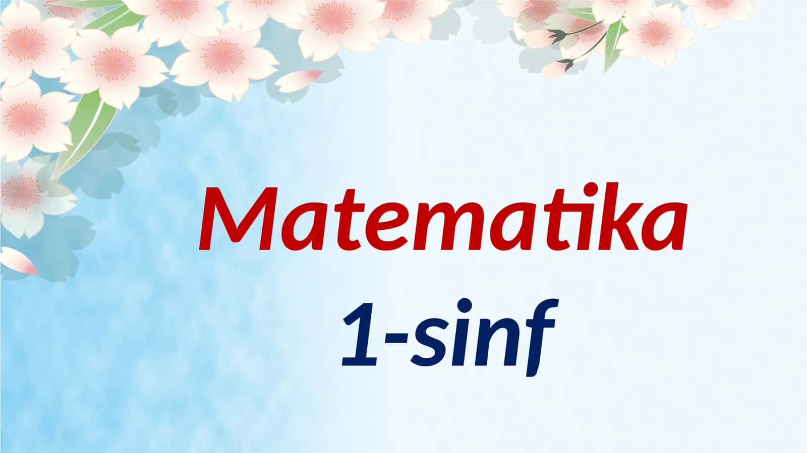Matematika (1-sinf) 1
