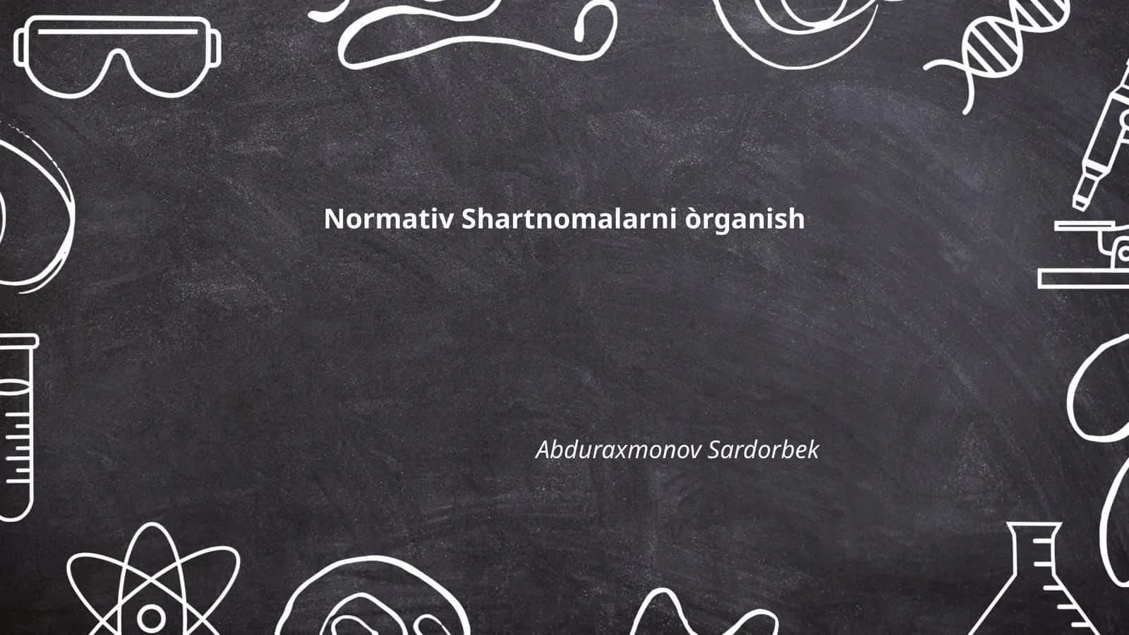 Normativ Shartnomalarni òrganish 1