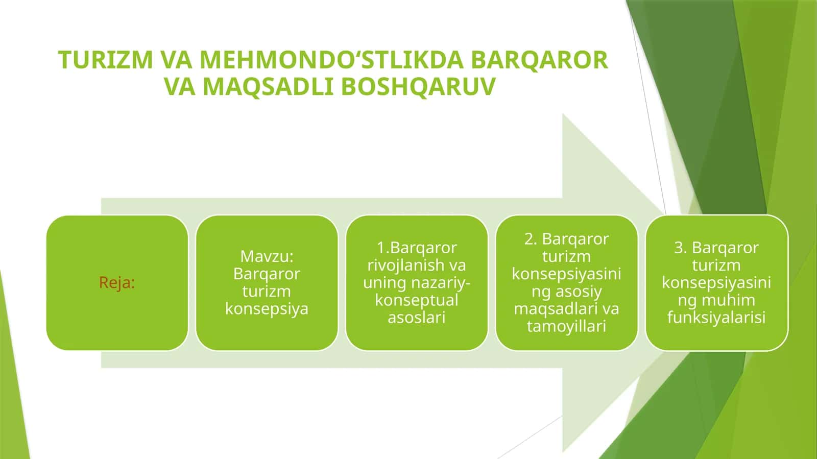 TURIZM VA MEHMONDO‘STLIKDA BARQAROR VA MAQSADLI BOSHQARUV 1